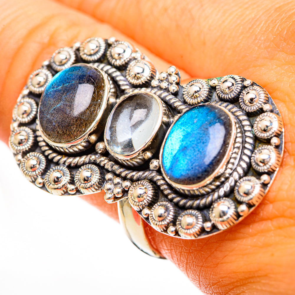 Labradorite Rings handcrafted by Ana Silver Co - RING110876