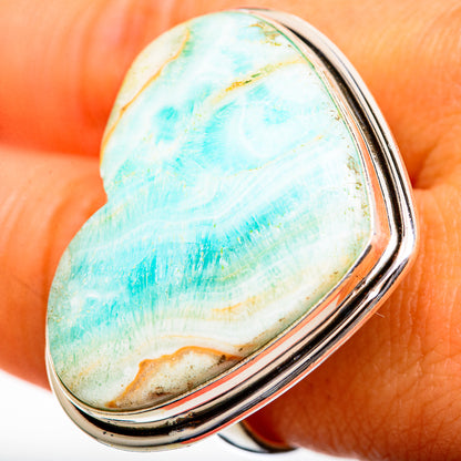 Peruvian Amazonite Rings handcrafted by Ana Silver Co - RING110879