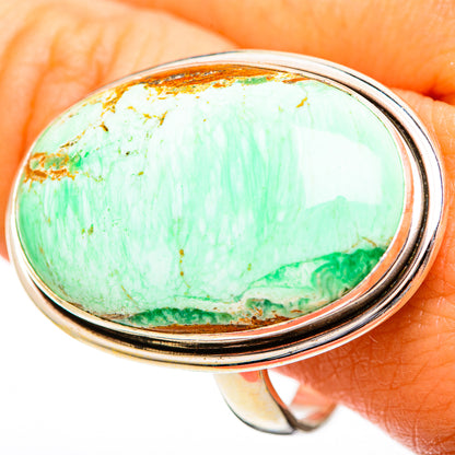 Lemon Chrysoprase Rings handcrafted by Ana Silver Co - RING110883