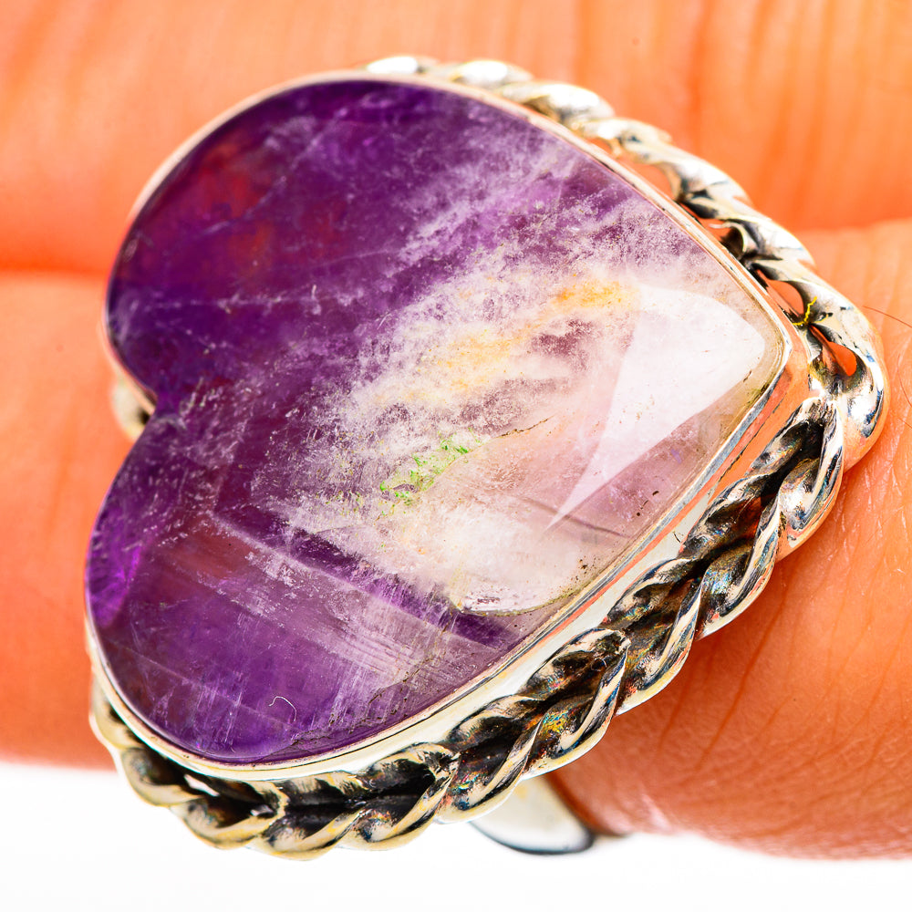 Chevron Amethyst Rings handcrafted by Ana Silver Co - RING110902