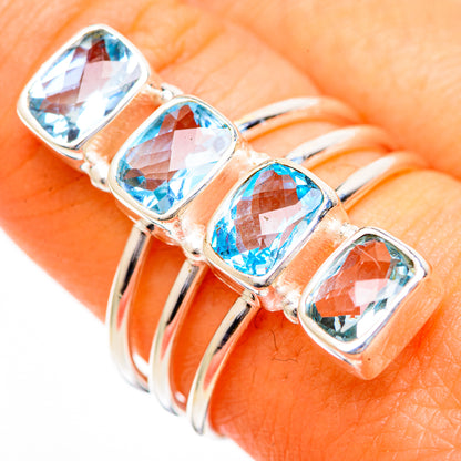 Blue Topaz Rings handcrafted by Ana Silver Co - RING110913