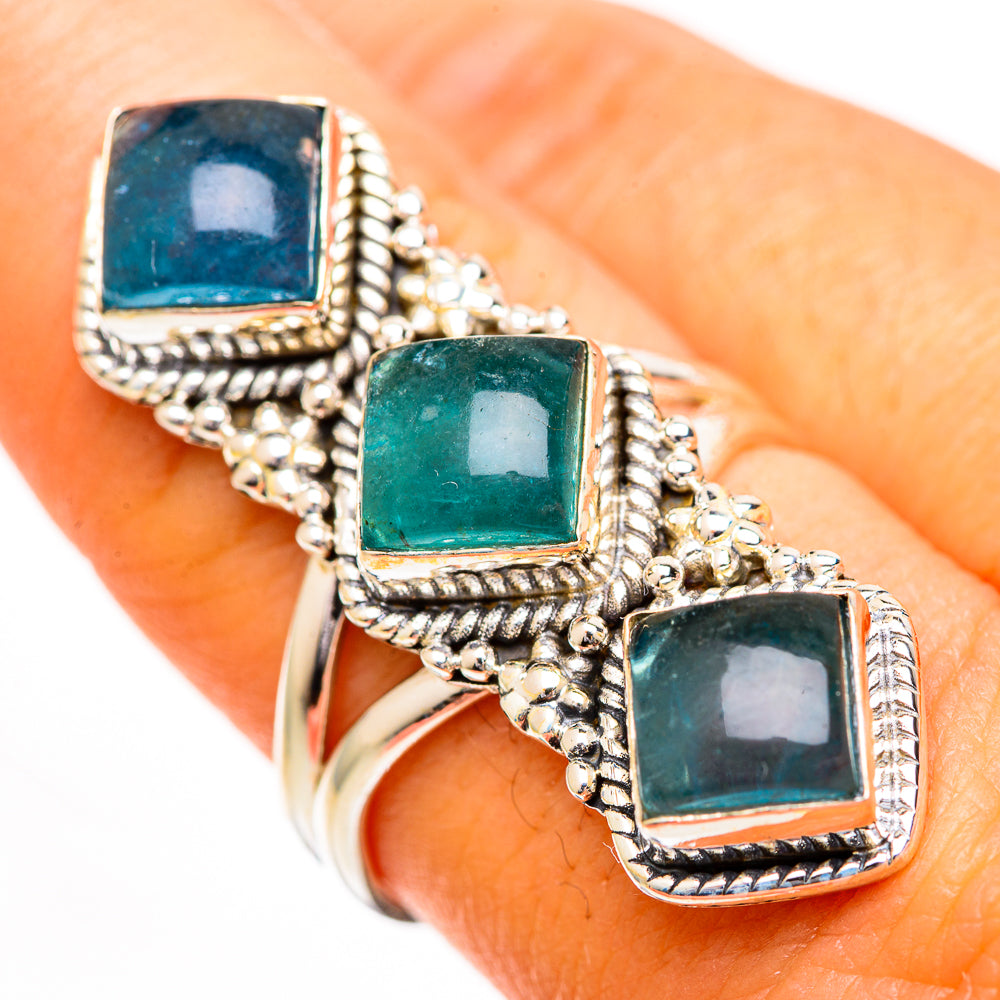 Green Fluorite Rings handcrafted by Ana Silver Co - RING110917
