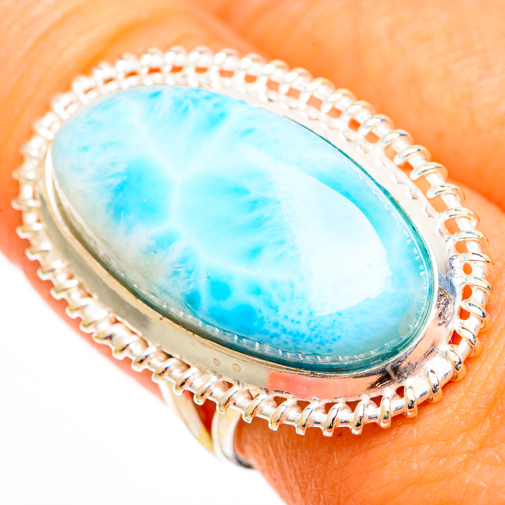 Larimar Rings handcrafted by Ana Silver Co - RING110918