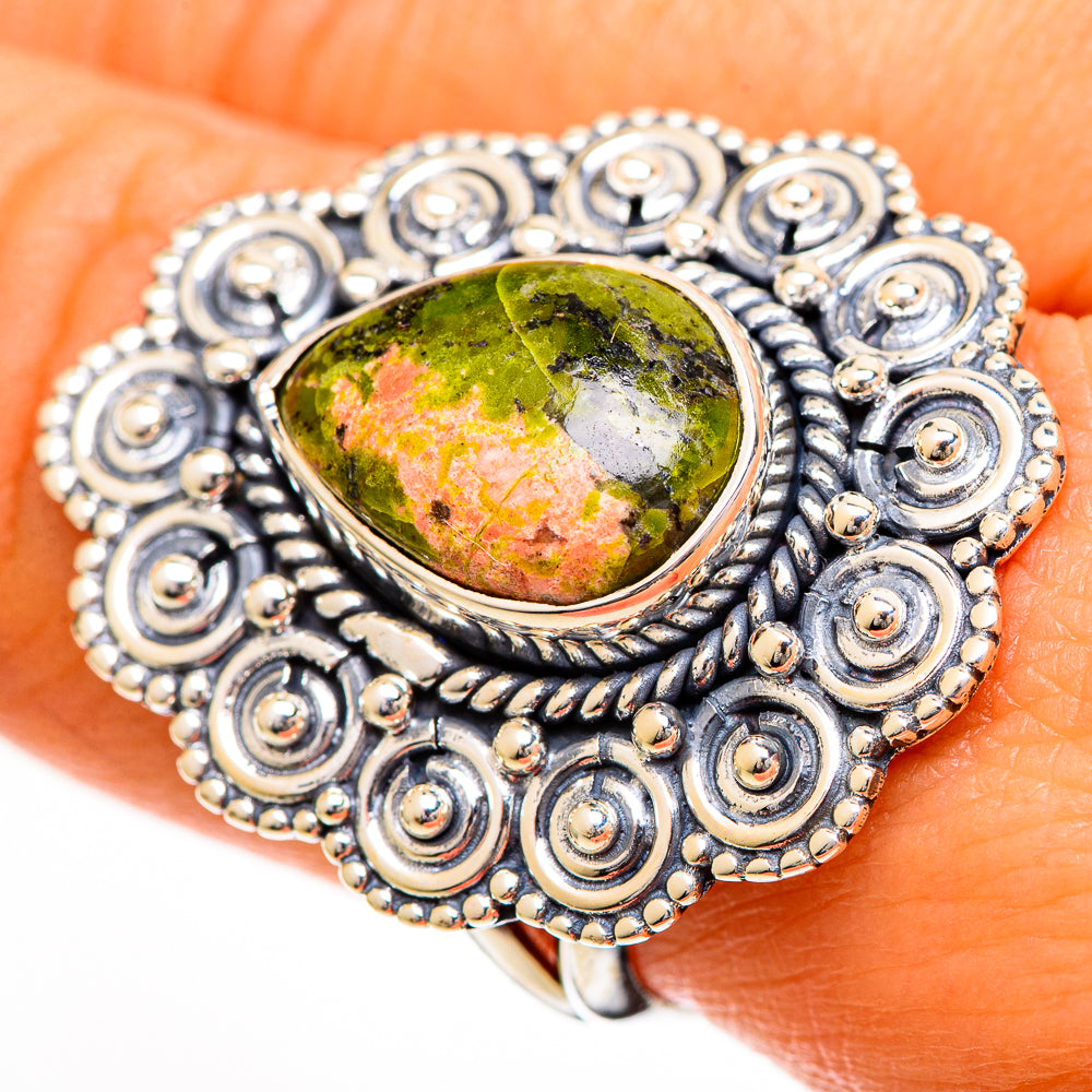 Unakite Rings handcrafted by Ana Silver Co - RING110924
