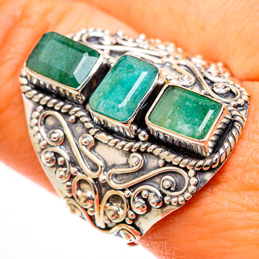 Emerald Rings handcrafted by Ana Silver Co - RING110926