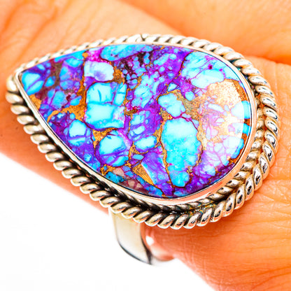 Spiny Oyster Turquoise Rings handcrafted by Ana Silver Co - RING110947