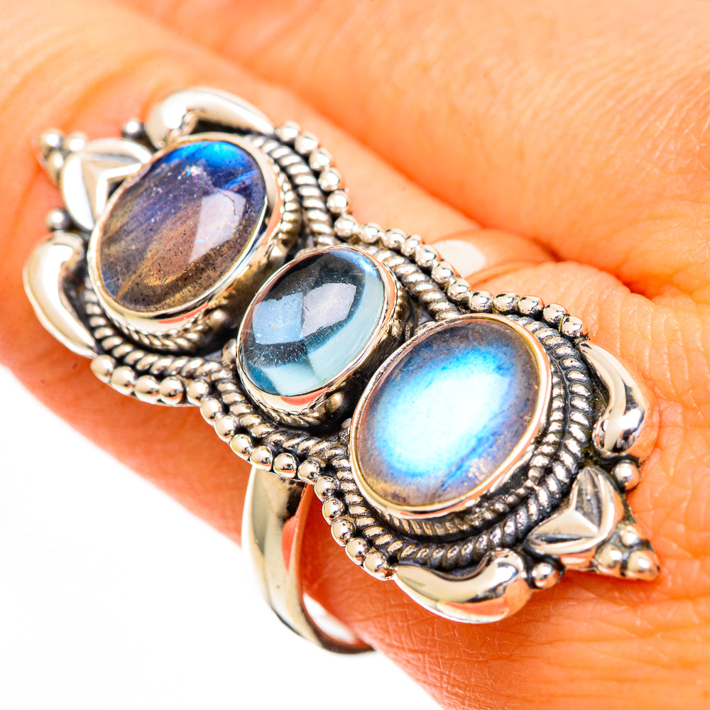 Labradorite Rings handcrafted by Ana Silver Co - RING110959