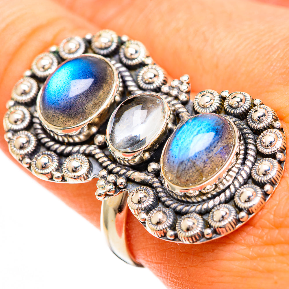 Labradorite Rings handcrafted by Ana Silver Co - RING110962