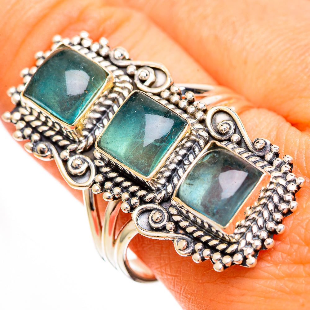 Green Fluorite Rings handcrafted by Ana Silver Co - RING110966