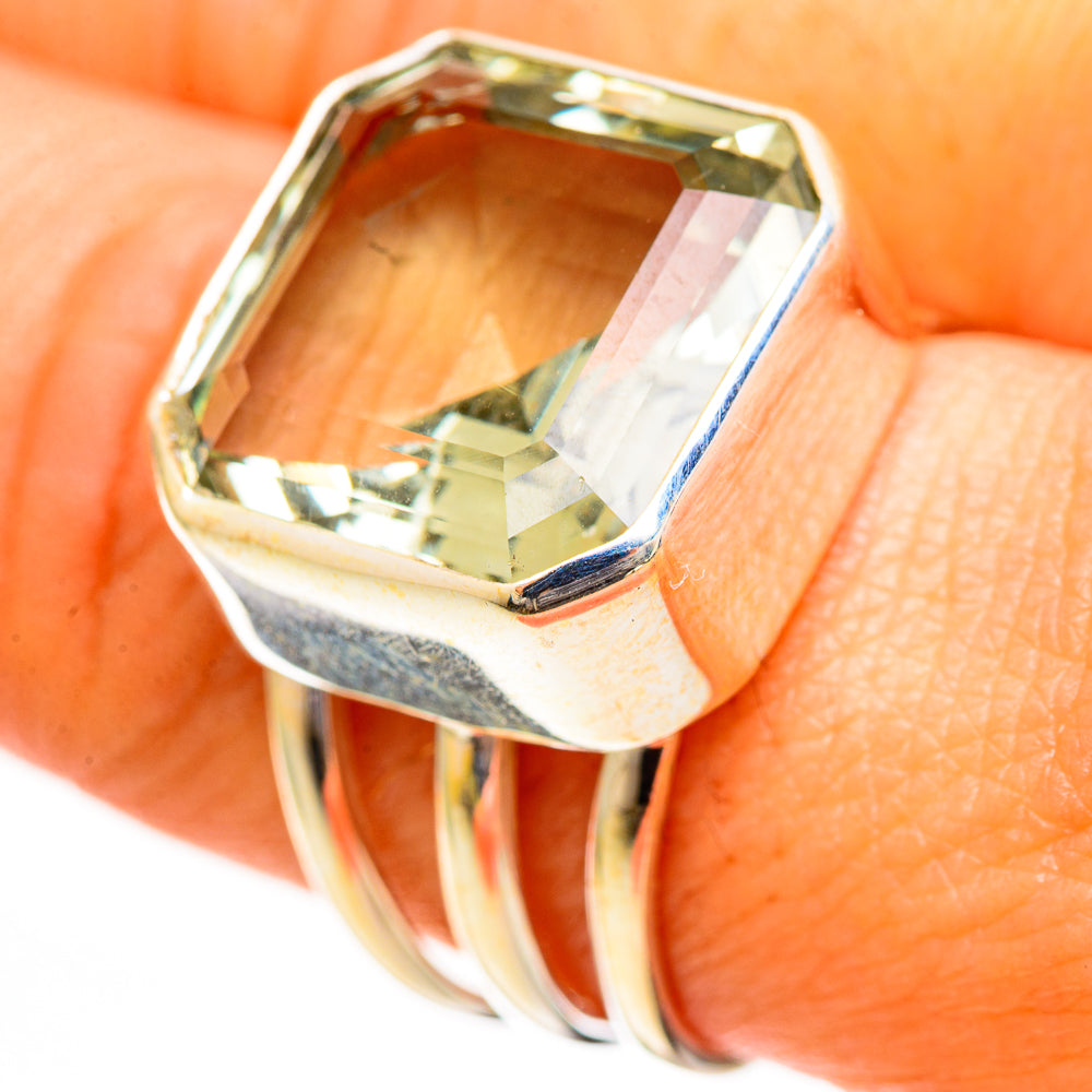 Green Amethyst Rings handcrafted by Ana Silver Co - RING110969