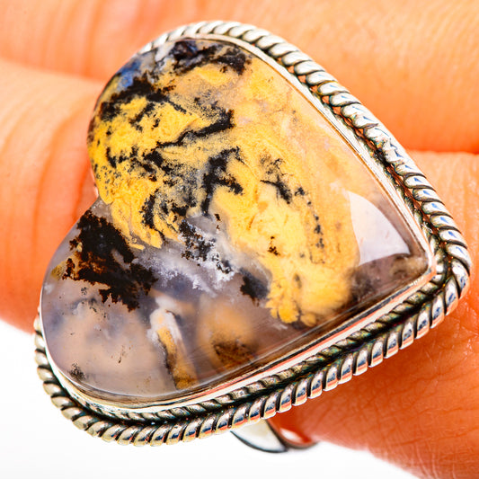 Plume Agate Rings handcrafted by Ana Silver Co - RING110977