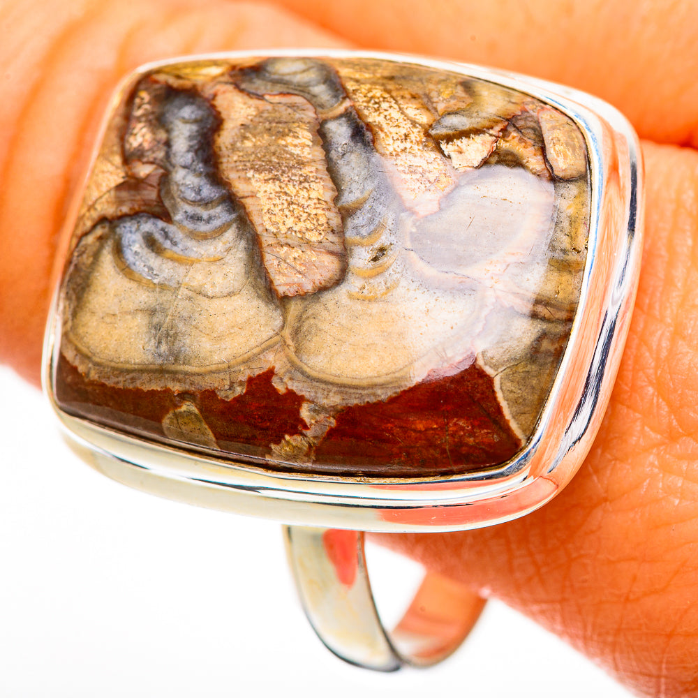 Mushroom Rhyolite Rings handcrafted by Ana Silver Co - RING110978