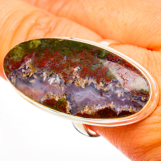 Plume Agate Rings handcrafted by Ana Silver Co - RING110980