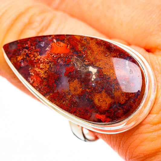 Plume Agate Rings handcrafted by Ana Silver Co - RING110983