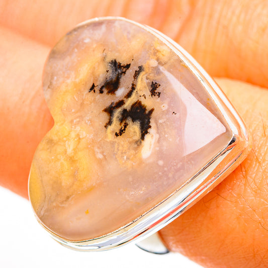 Plume Agate Rings handcrafted by Ana Silver Co - RING111002