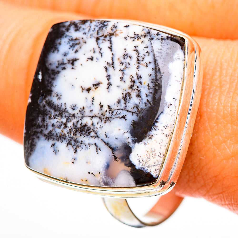 Dendritic Opal Rings handcrafted by Ana Silver Co - RING111004