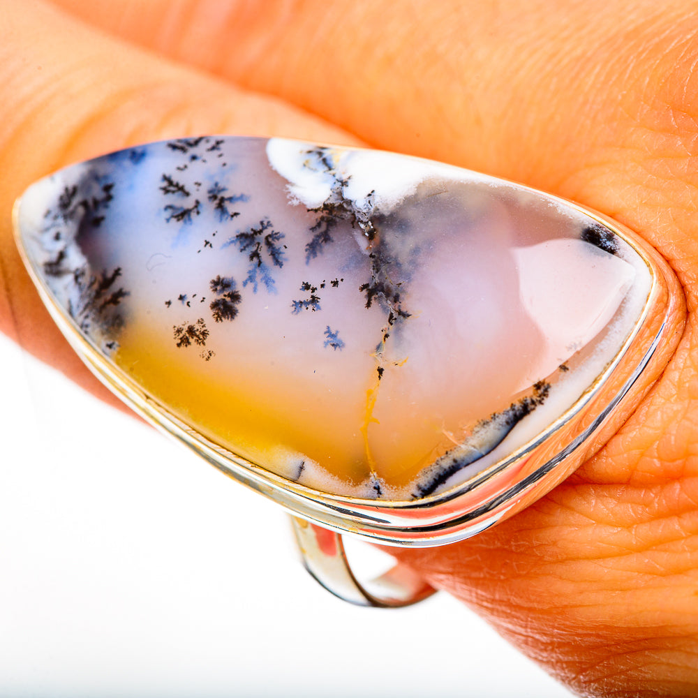 Dendritic Opal Rings handcrafted by Ana Silver Co - RING111005