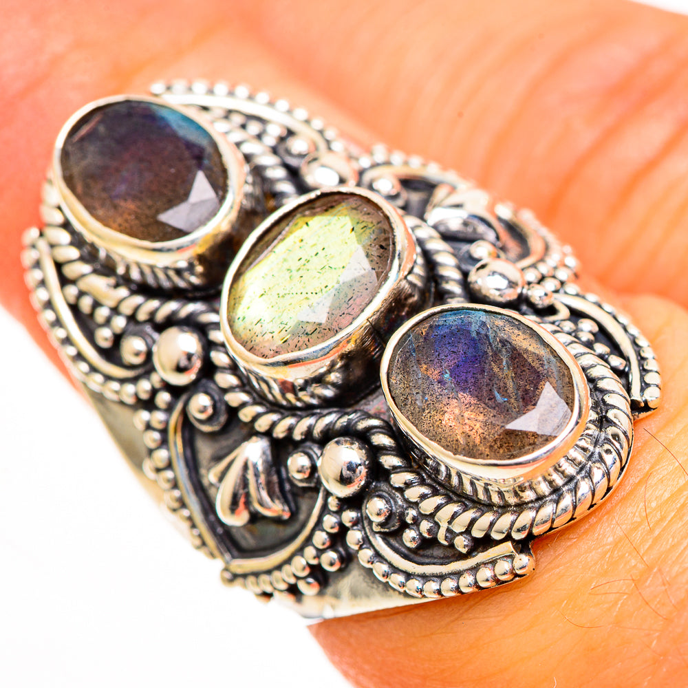 Labradorite Rings handcrafted by Ana Silver Co - RING111007