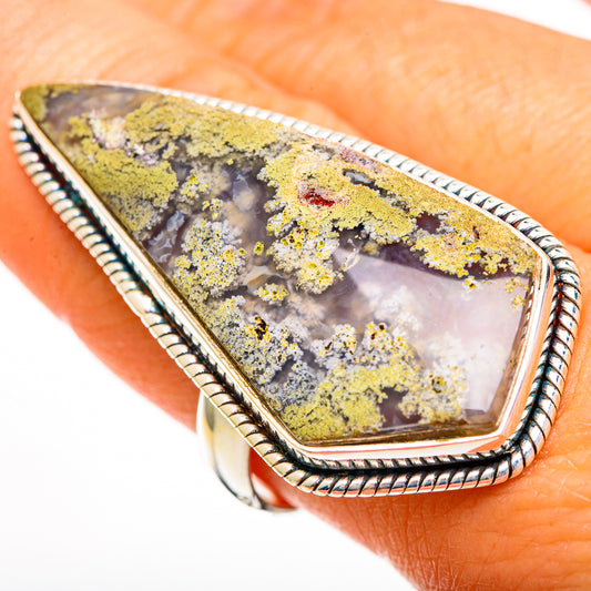 Plume Agate Rings handcrafted by Ana Silver Co - RING111023