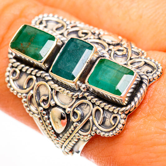 Emerald Rings handcrafted by Ana Silver Co - RING111024
