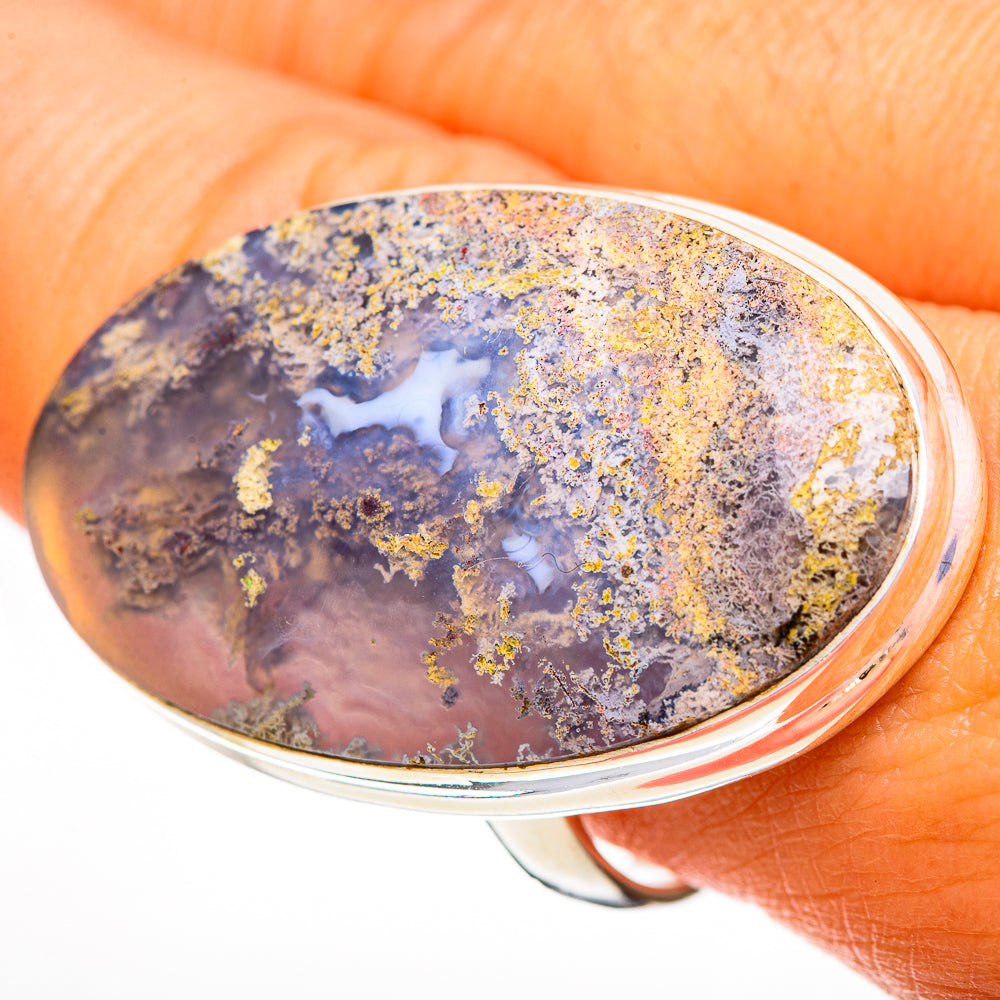 Plume Agate Rings handcrafted by Ana Silver Co - RING111028
