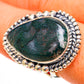 Green Moss Agate Rings handcrafted by Ana Silver Co - RING111050