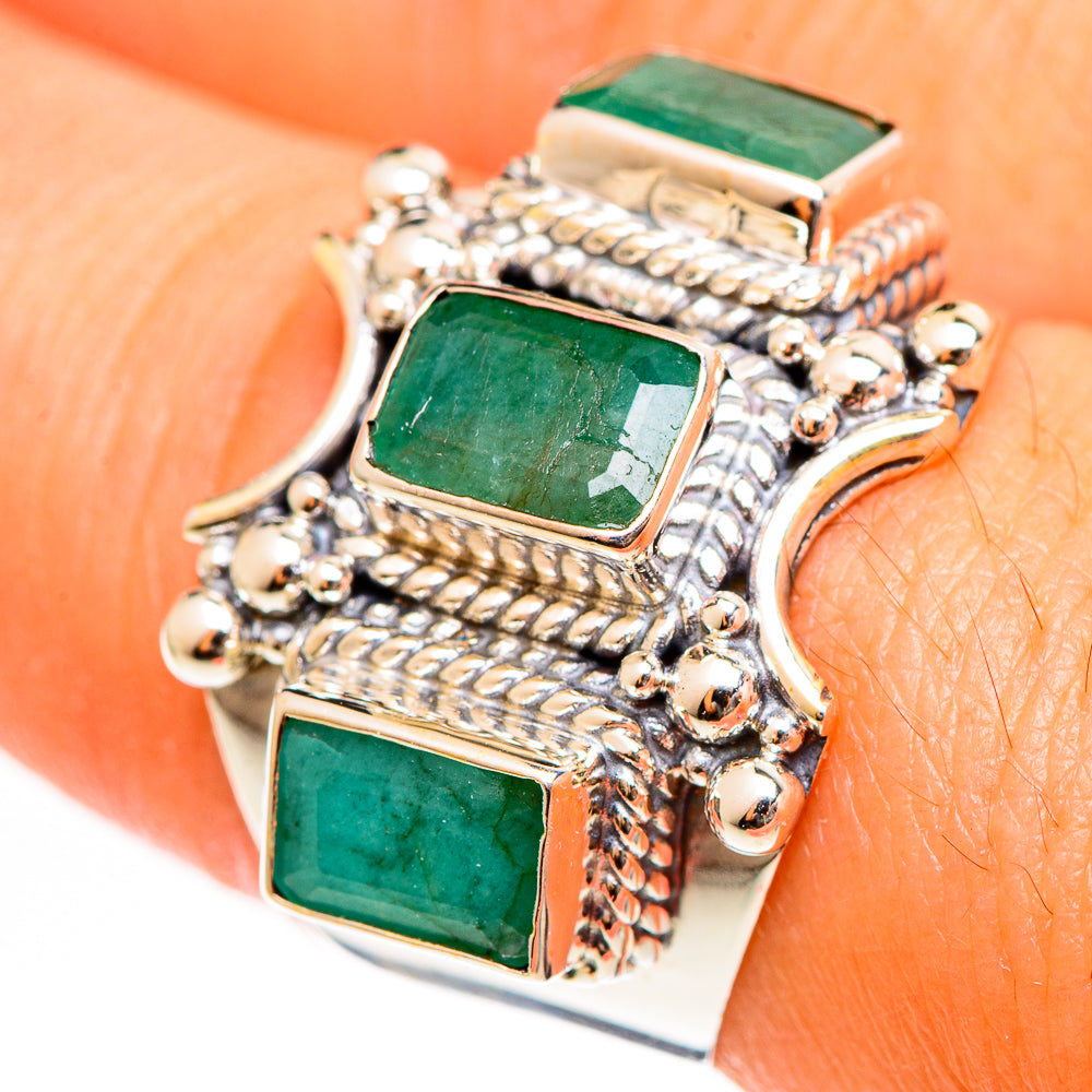 Emerald Rings handcrafted by Ana Silver Co - RING111057