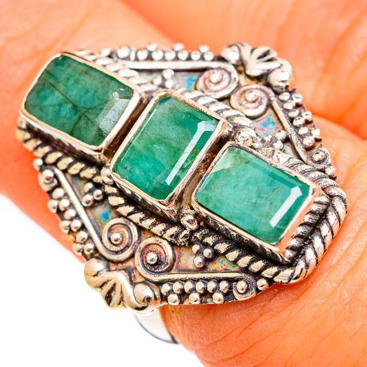 Emerald Rings handcrafted by Ana Silver Co - RING111058