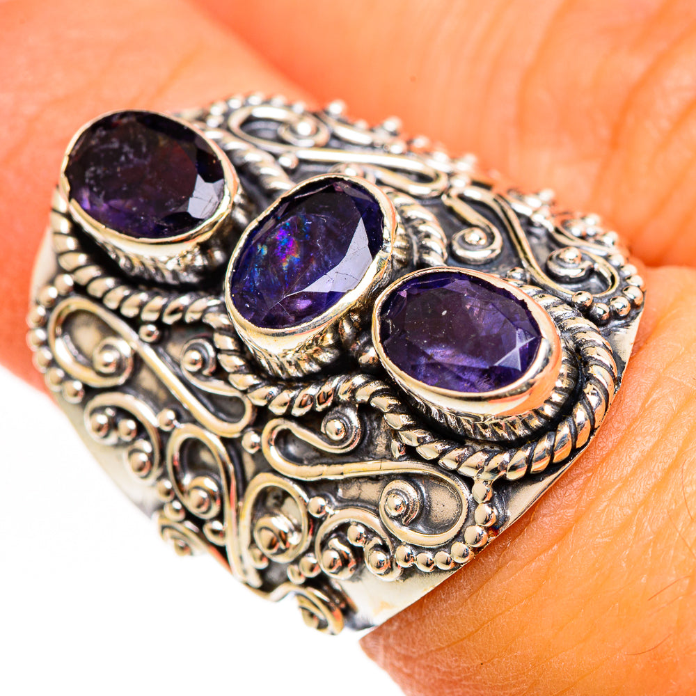 Violet Spinel Rings handcrafted by Ana Silver Co - RING111067