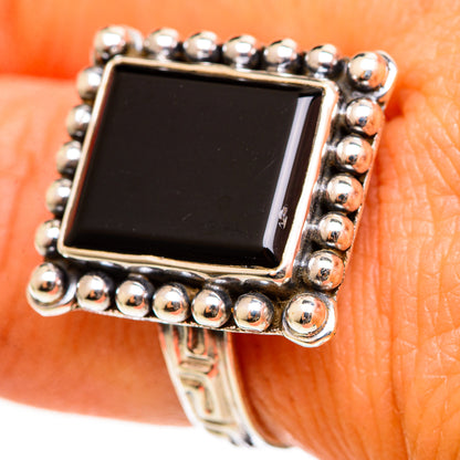 Black Onyx Rings handcrafted by Ana Silver Co - RING111069