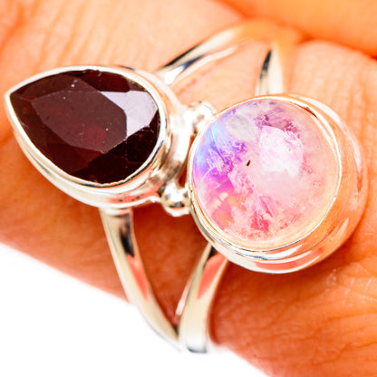 Pink Moonstone Rings handcrafted by Ana Silver Co - RING111078
