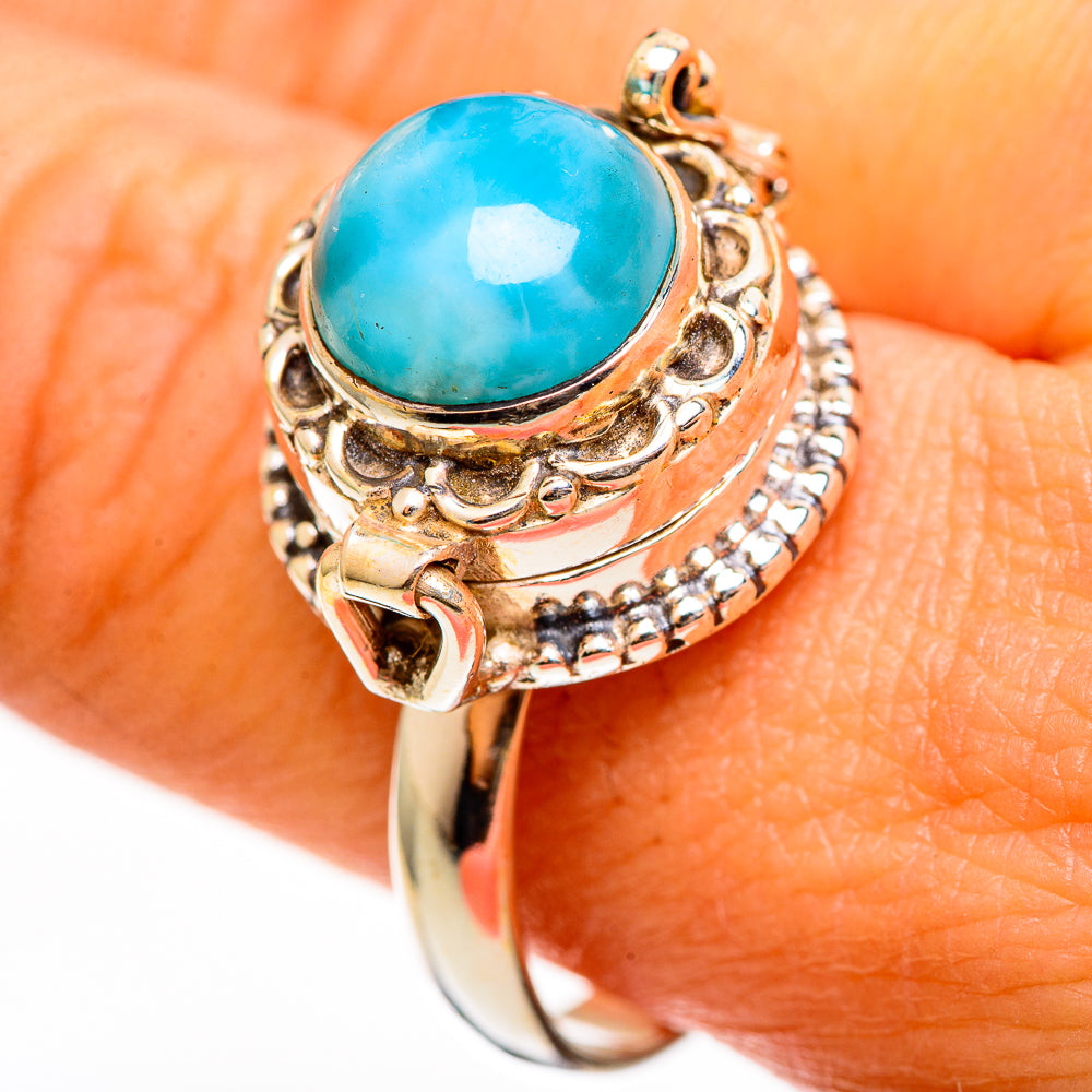 Larimar Rings handcrafted by Ana Silver Co - RING111080