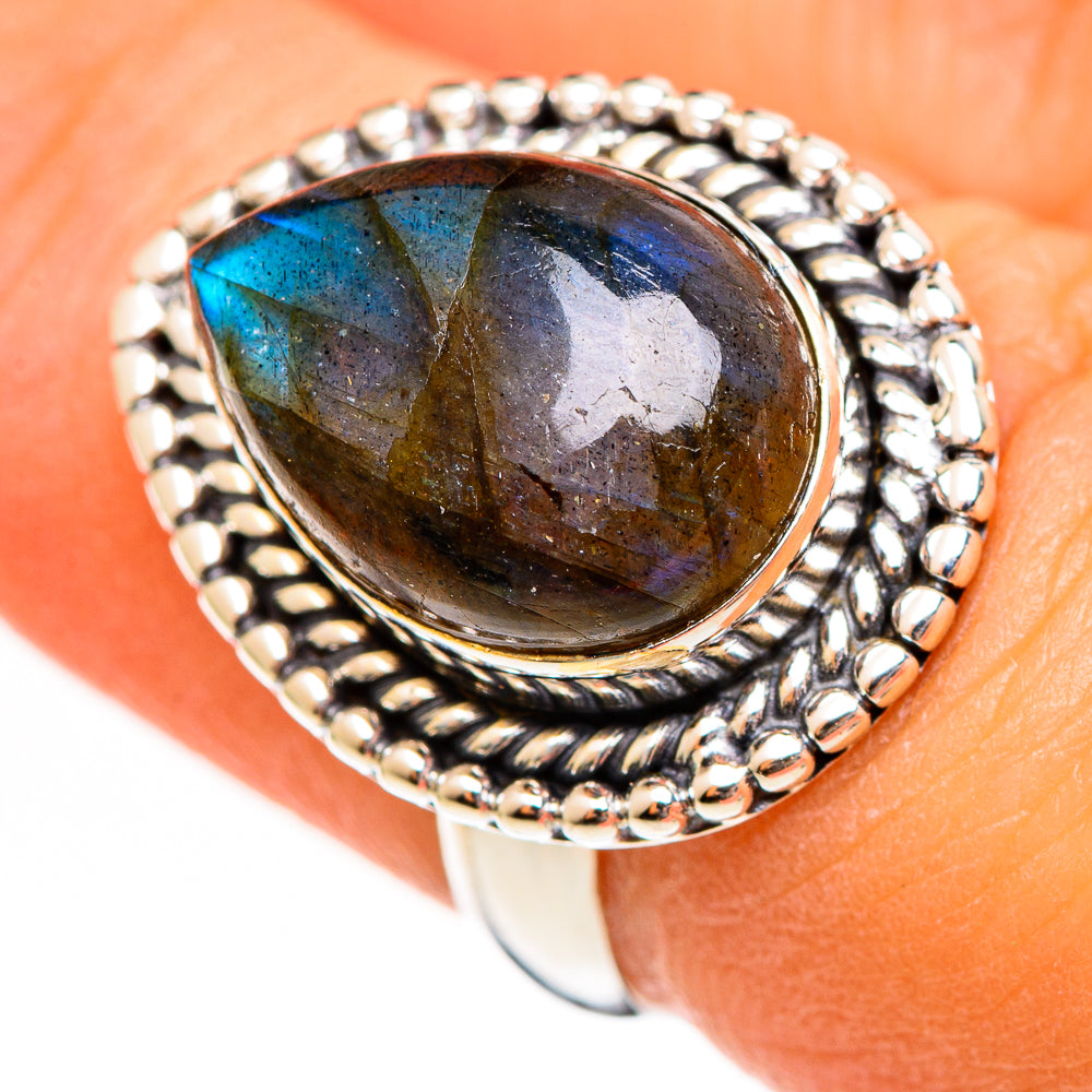 Labradorite Rings handcrafted by Ana Silver Co - RING111081