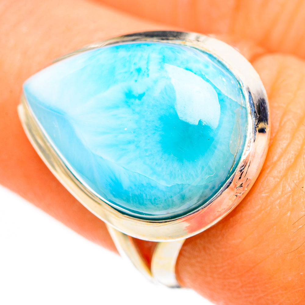Larimar Rings handcrafted by Ana Silver Co - RING111082