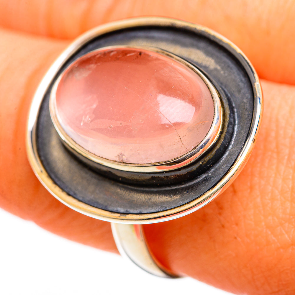 Rose Quartz Rings handcrafted by Ana Silver Co - RING111091
