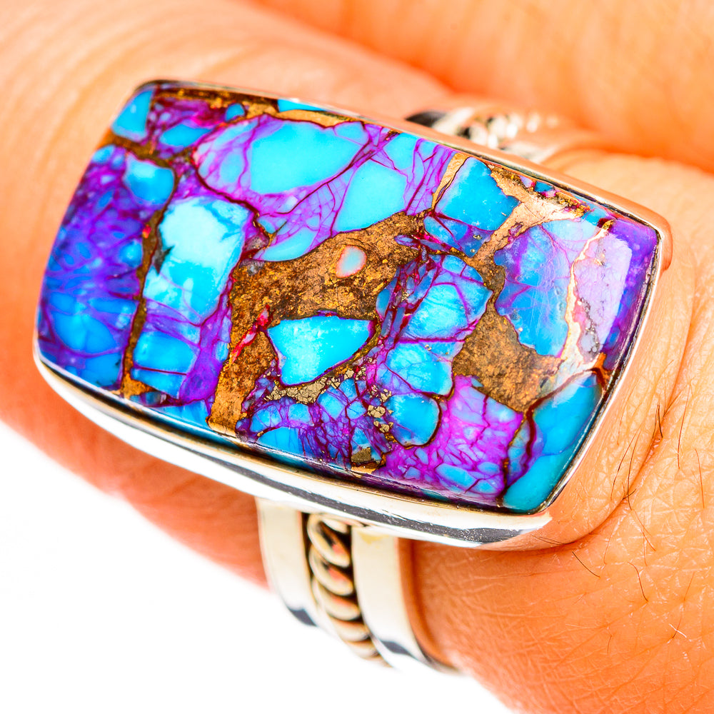 Purple Copper Turquoise Rings handcrafted by Ana Silver Co - RING111095