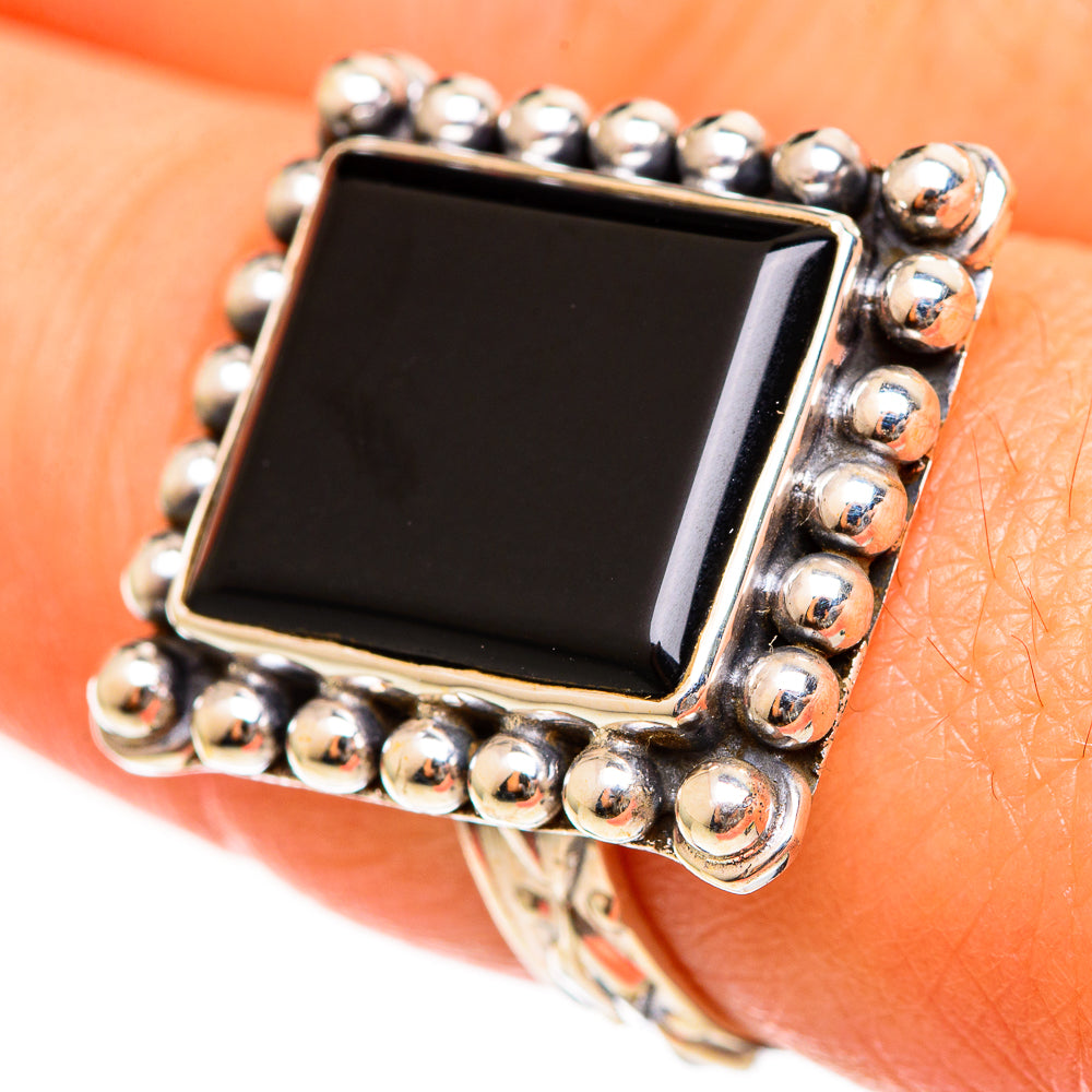 Black Onyx Rings handcrafted by Ana Silver Co - RING111096