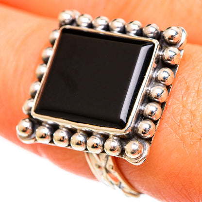 Black Onyx Rings handcrafted by Ana Silver Co - RING111096
