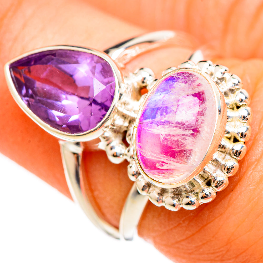 Pink Tourmaline Rings handcrafted by Ana Silver Co - RING111102