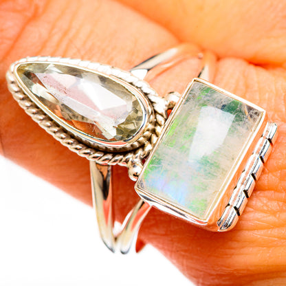 Green Moonstone Rings handcrafted by Ana Silver Co - RING111112