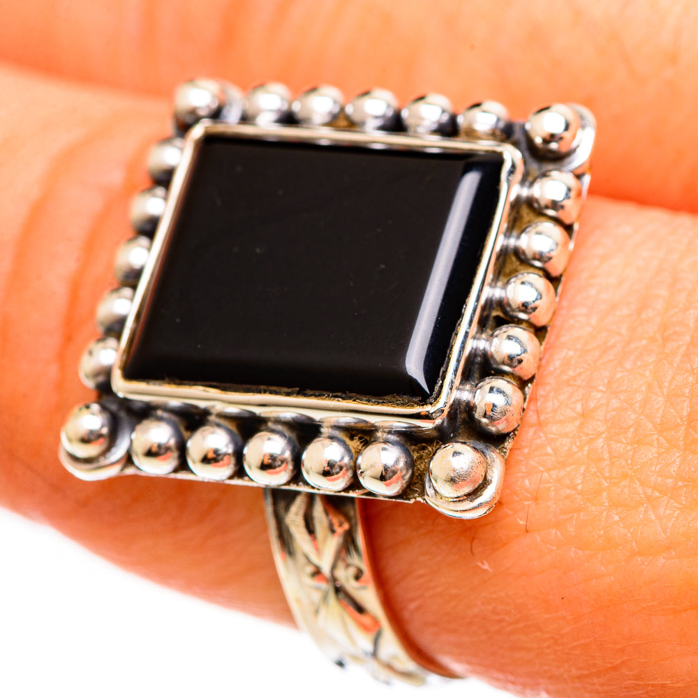 Black Onyx Rings handcrafted by Ana Silver Co - RING111123