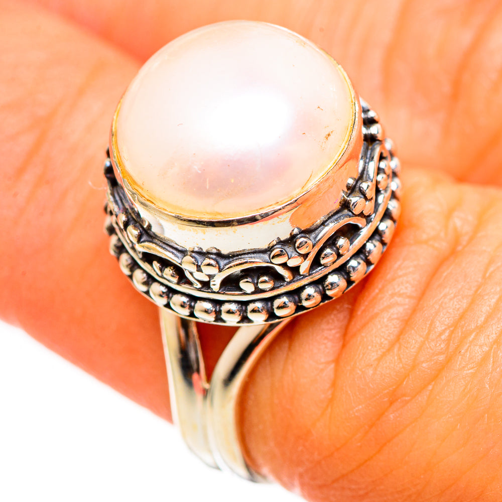 Cultured Pearl Rings handcrafted by Ana Silver Co - RING111125