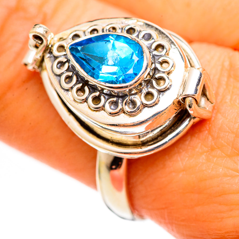 Blue Topaz Rings handcrafted by Ana Silver Co - RING111134