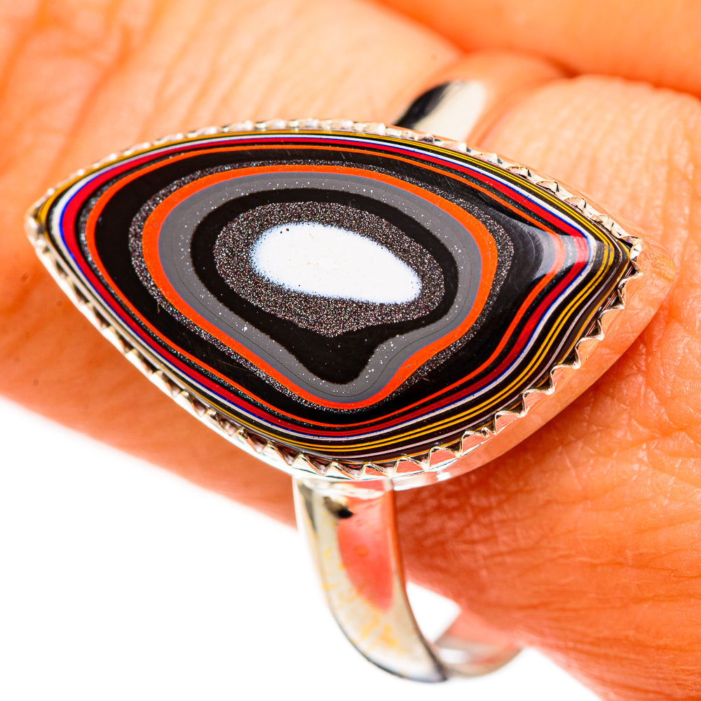Fordite Rings handcrafted by Ana Silver Co - RING111156