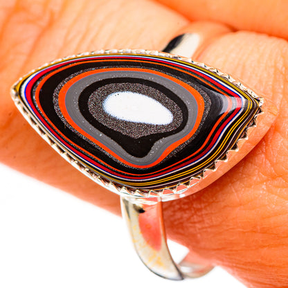 Fordite Rings handcrafted by Ana Silver Co - RING111156