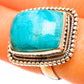 Peruvian Amazonite Rings handcrafted by Ana Silver Co - RING111159
