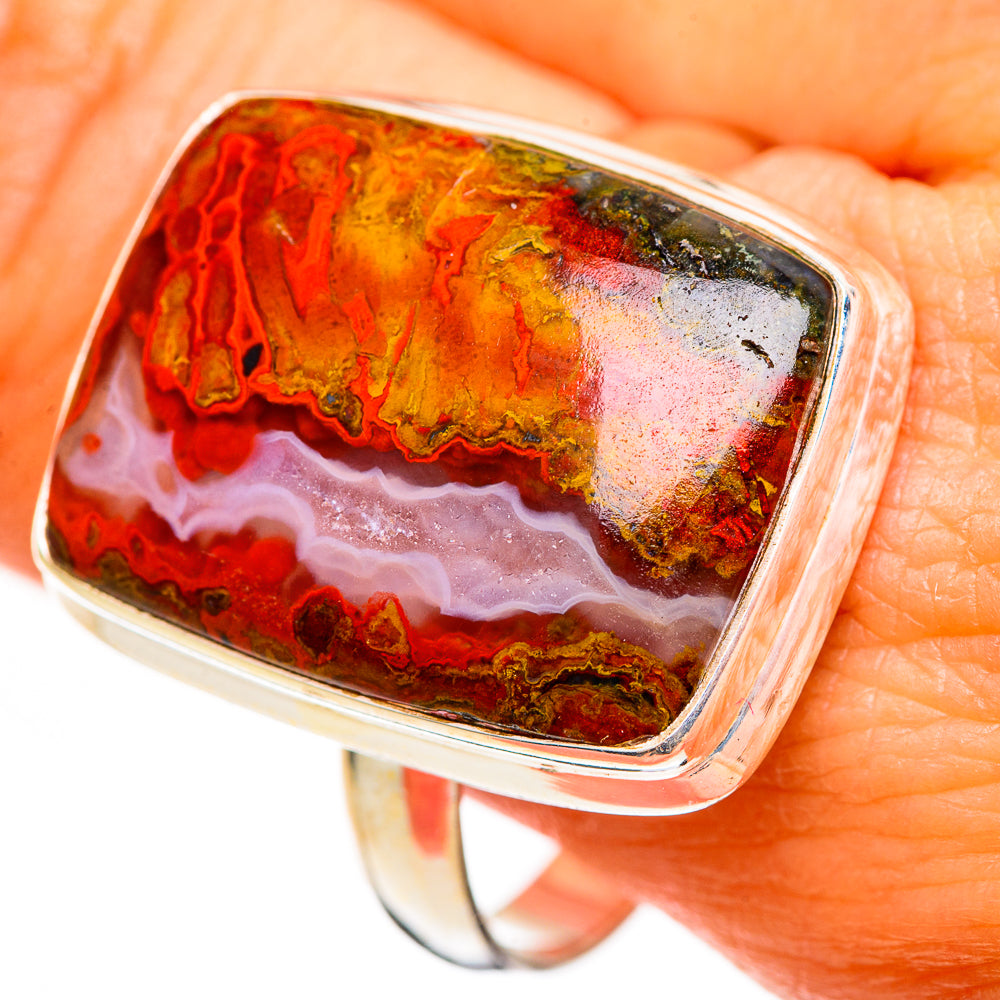 Moroccan Agate Rings handcrafted by Ana Silver Co - RING111167