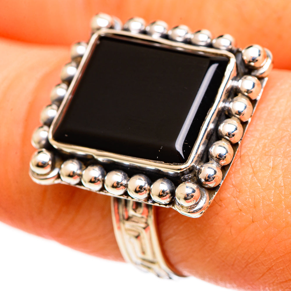 Black Onyx Rings handcrafted by Ana Silver Co - RING111175