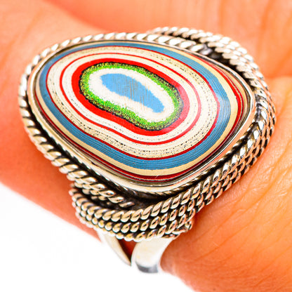 Fordite Rings handcrafted by Ana Silver Co - RING111182