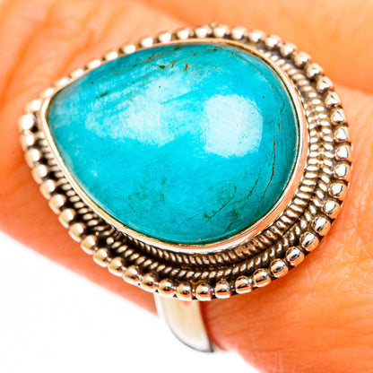 Peruvian Amazonite Rings handcrafted by Ana Silver Co - RING111185